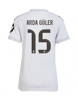 Zenske Futbalové oblečenie Real Madrid Arda Guler #15 2025-26 Krátky Rukáv - Domáci Zenske Futbalové oblečenie Real Madrid Arda Guler #15 2025-26 Krátky Rukáv - Domáci